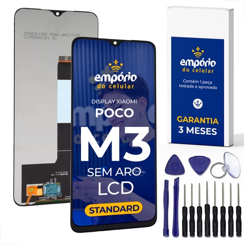 Tela Poco M3 Compatível Redmi Display Frontal Empórido do Celular