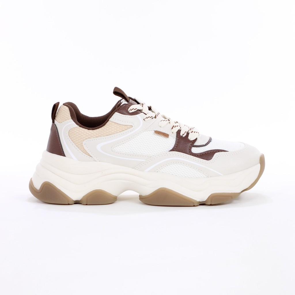 Tênis Anacapri Alexa Robusto Cinza Off White e Marrom Feminino