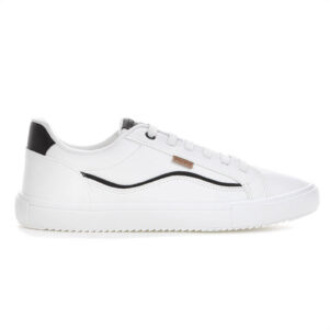 Tênis Anacapri Detalhe Onda Branco e Preto Feminino