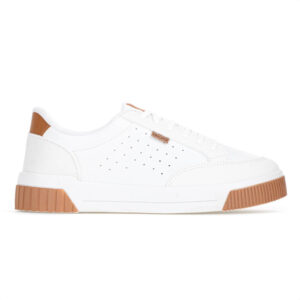 Tênis Anacapri Urban Furinhos Branco e Marrom Feminino