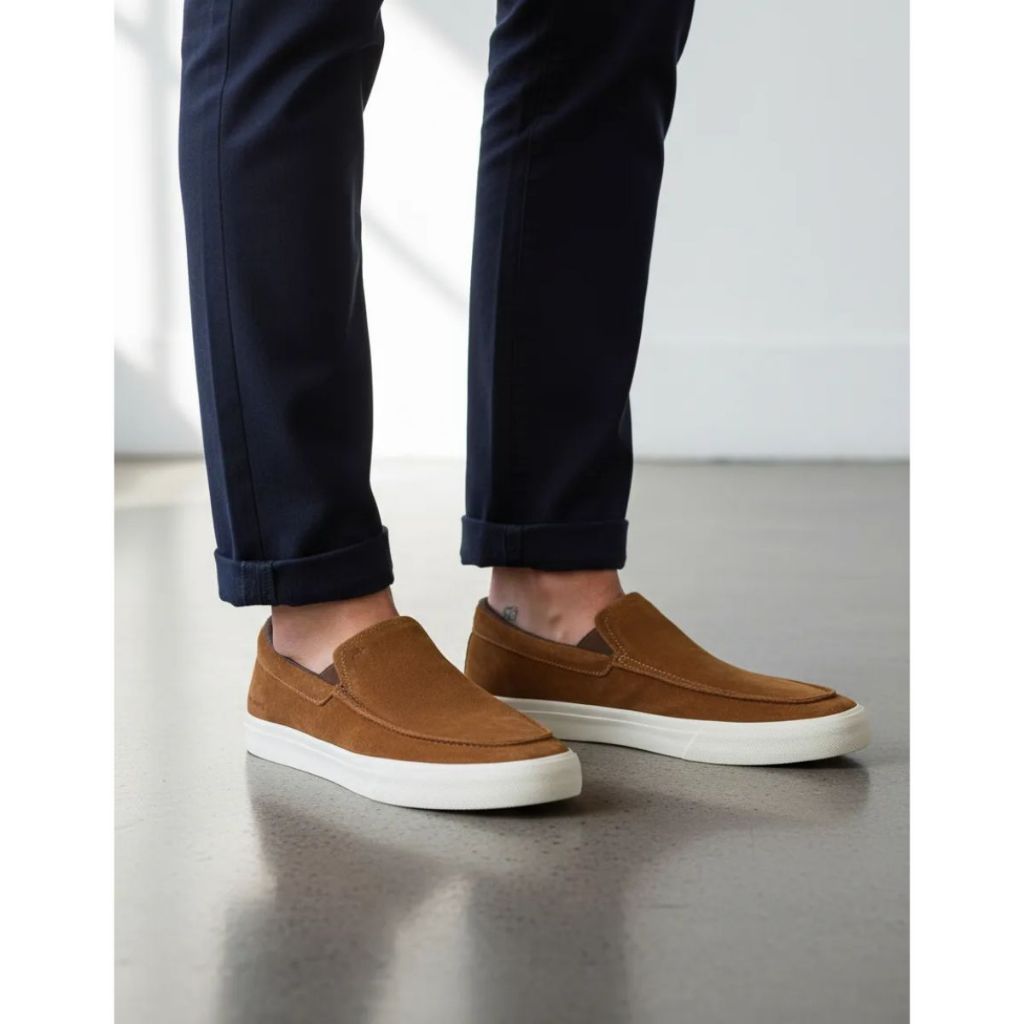 Tênis Aramis Easy Drive Slip On Camurça Masculino Casual Leve