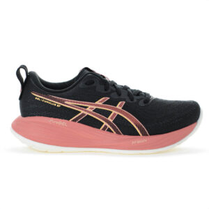Tênis Asics Gel Cumulus 27 Preto e Coral Feminino