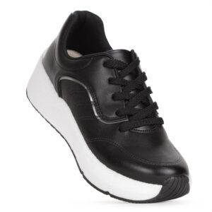 Tênis Beira Rio Casual Napa Turim Preto Feminino Casual Moderno
