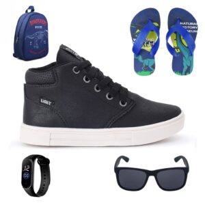 Tenis Botinha Infantil Meninos Casual Cano Alto Confortavel Mochila