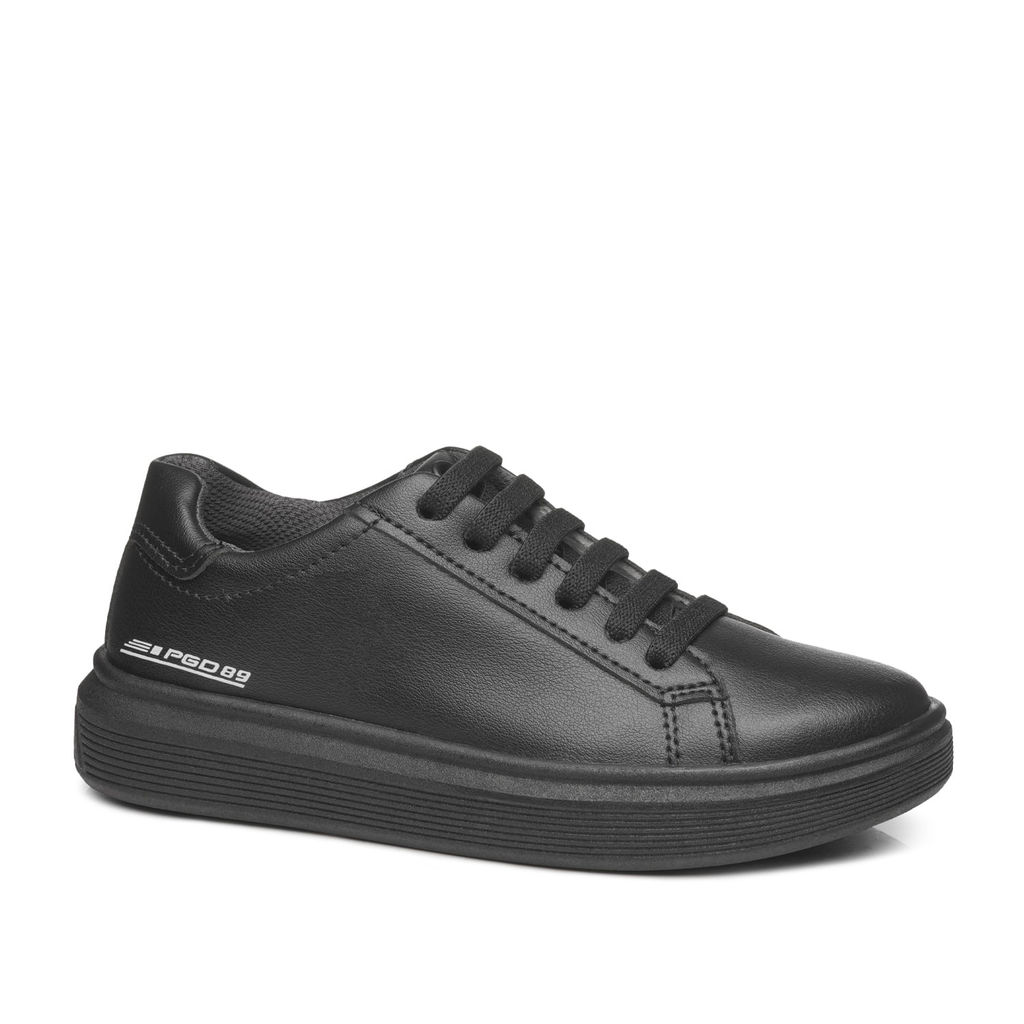 Tênis Casual Pegada Infantil em Microfibra Preto