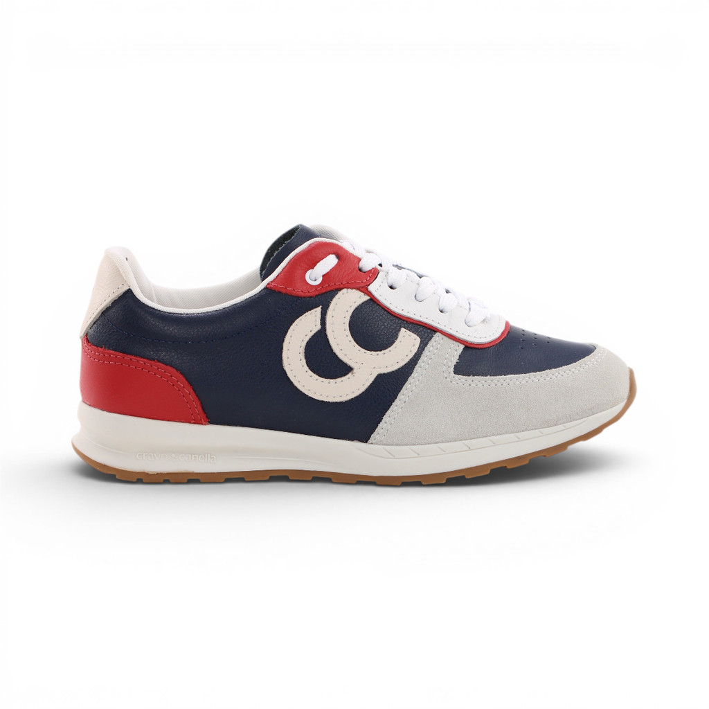 Tênis Cravo e Canella Multicolor Azul Vermelho e Cinza Feminino — Calçados