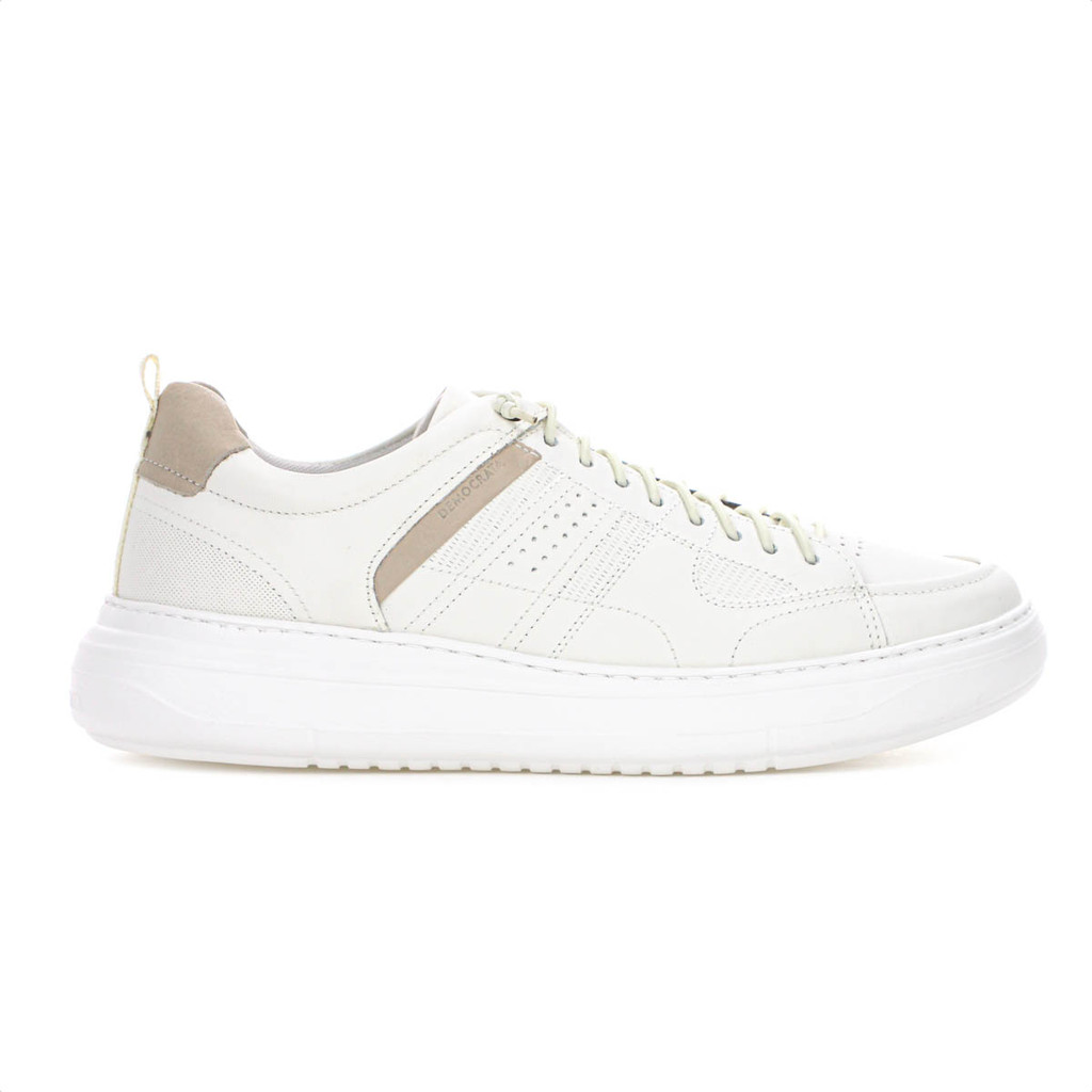 Tênis Democrata Denim Joe Ultra Light Off White Masculino