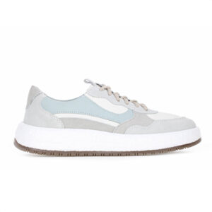Tênis Democrata Drake Pulse Off White Cinza e Azul Feminino