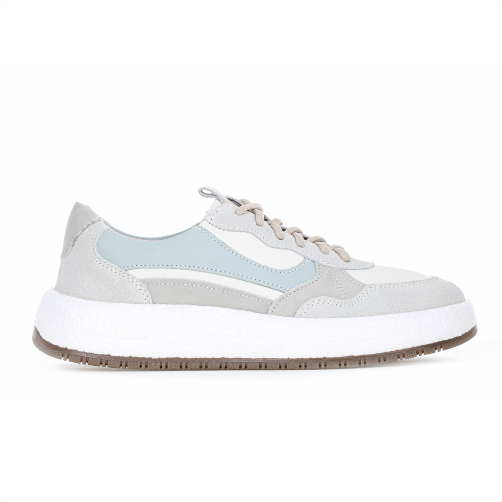 Tênis Democrata Drake Pulse Off White Cinza e Azul Feminino