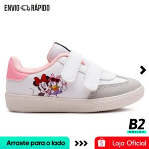 Tênis Disney Casual Minnie Infantil Sem Cadarço Feminino Original com