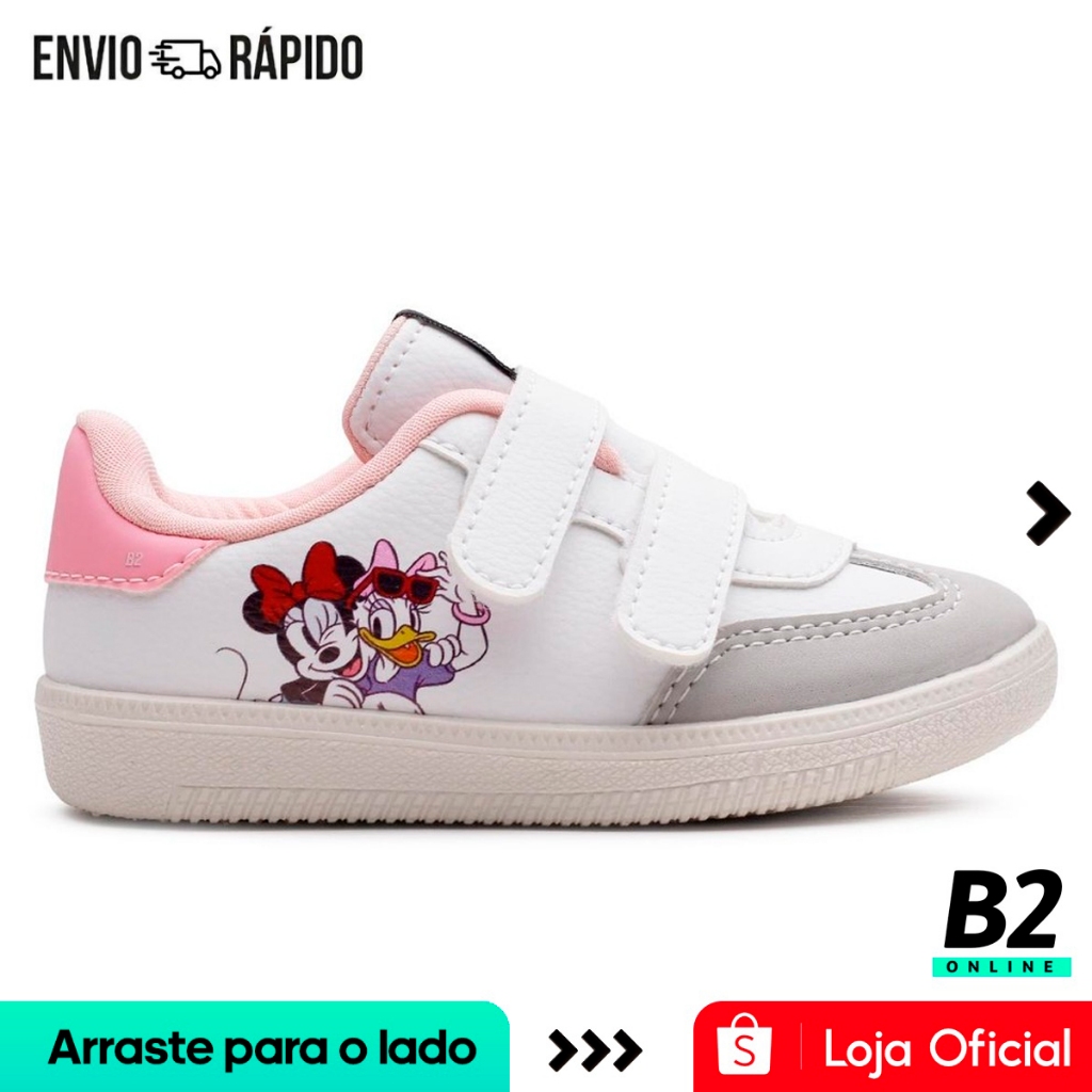 Tênis Disney Casual Minnie Infantil Sem Cadarço Feminino Original com