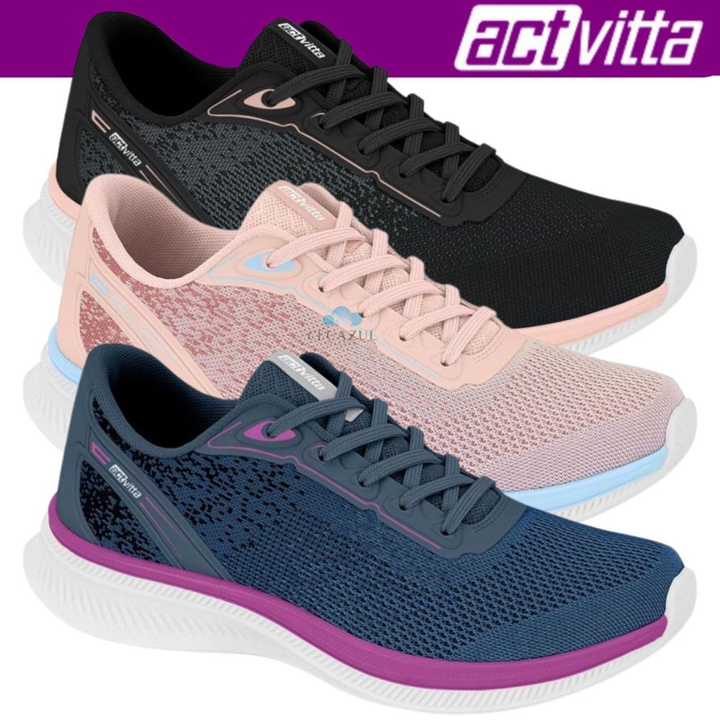 Tênis Feminino Actvitta Esportivo Sleek Australia Dia a Dia Conforto