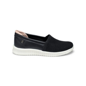 Tênis Feminino Calce Fácil Slip On Malha Sintético Casual Confortável