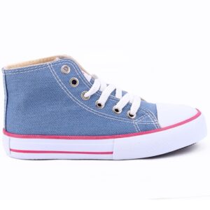Tênis Feminino Cano Médio Lps Star by WorldColors Jeans Pink Fluor