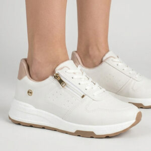 Tênis Feminino Casual Dakota Original Zíper Dourado Moderno