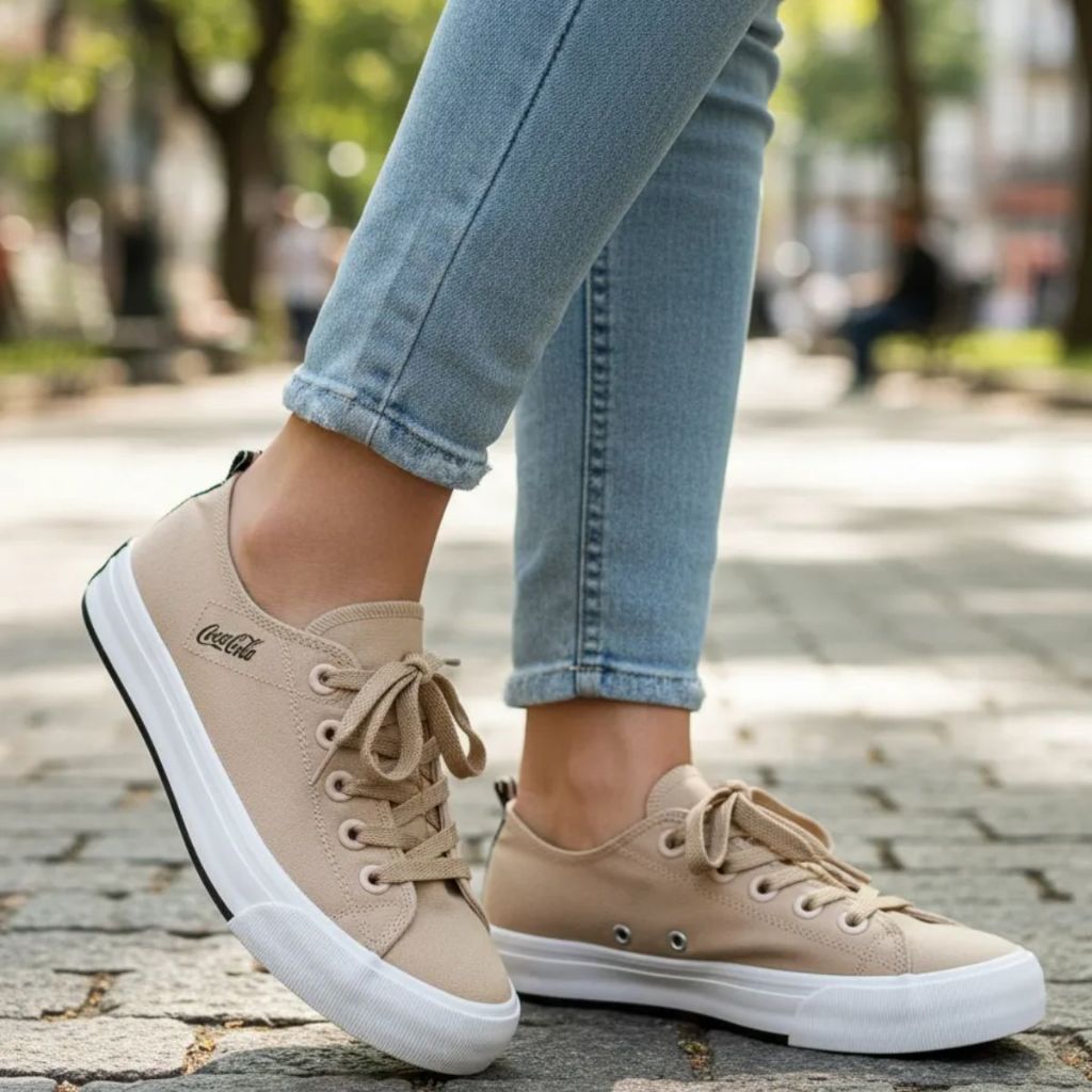 Tênis Feminino Coca Cola Atlanta Canvas Coke Casual Confortável — Calçados