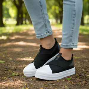 Tênis Feminino Domidona Slip On Calce Fácil Elástico Casual — Calçados