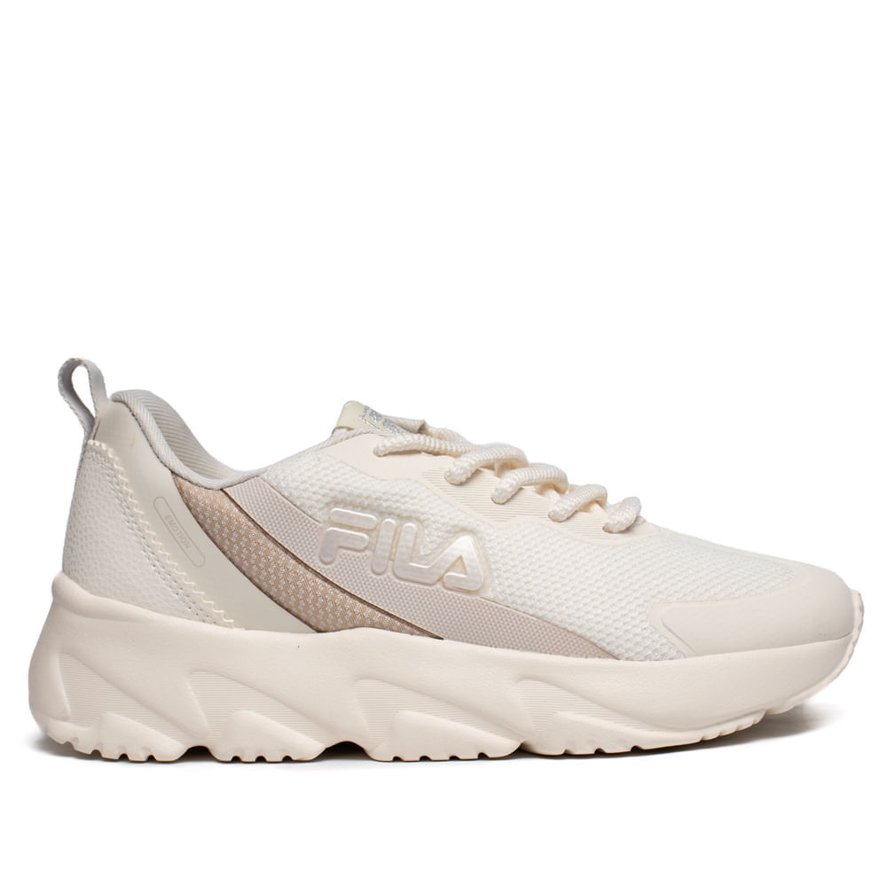 Tênis Feminino Fila Emotion Conforto Bege Off White