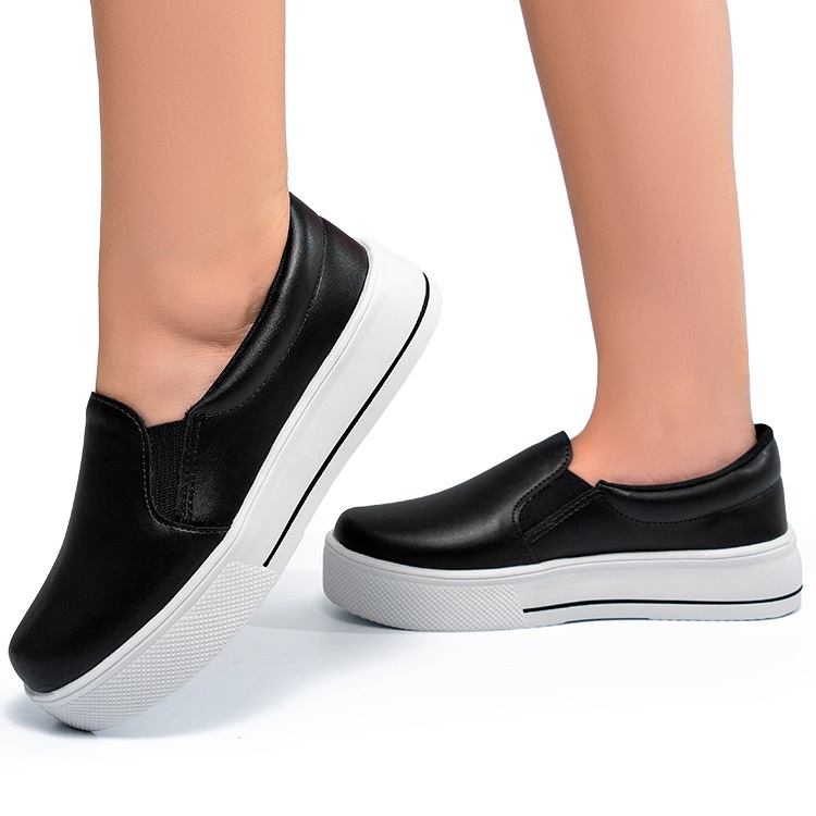 Tênis Feminino Lumiss Slip On Casual Básico Confortável Sapatênis