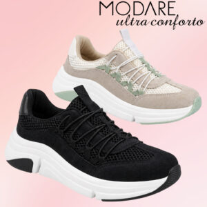Tênis Feminino Modare Gaspea Knit Tênis Casual Confortável Leve