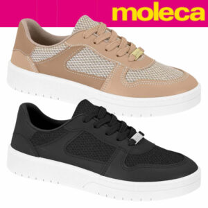 Tênis Feminino Moleca Delicado Tela Shine Casual Conforto