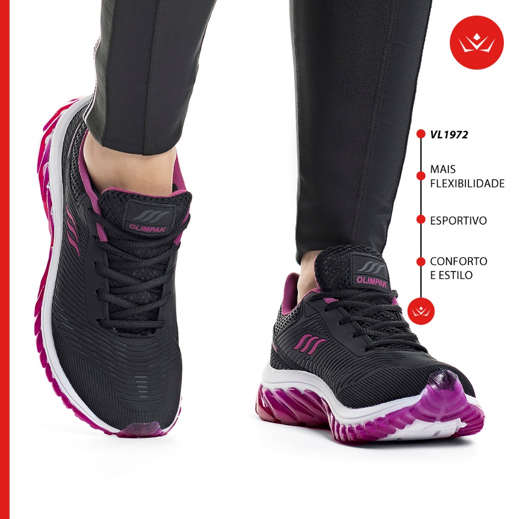 Tênis Feminino Olimpak Esportivo Caminhada — Calçados