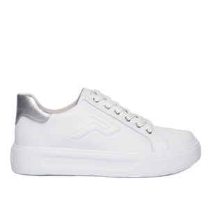 Tênis Feminino Pegada Couro Casual Branco