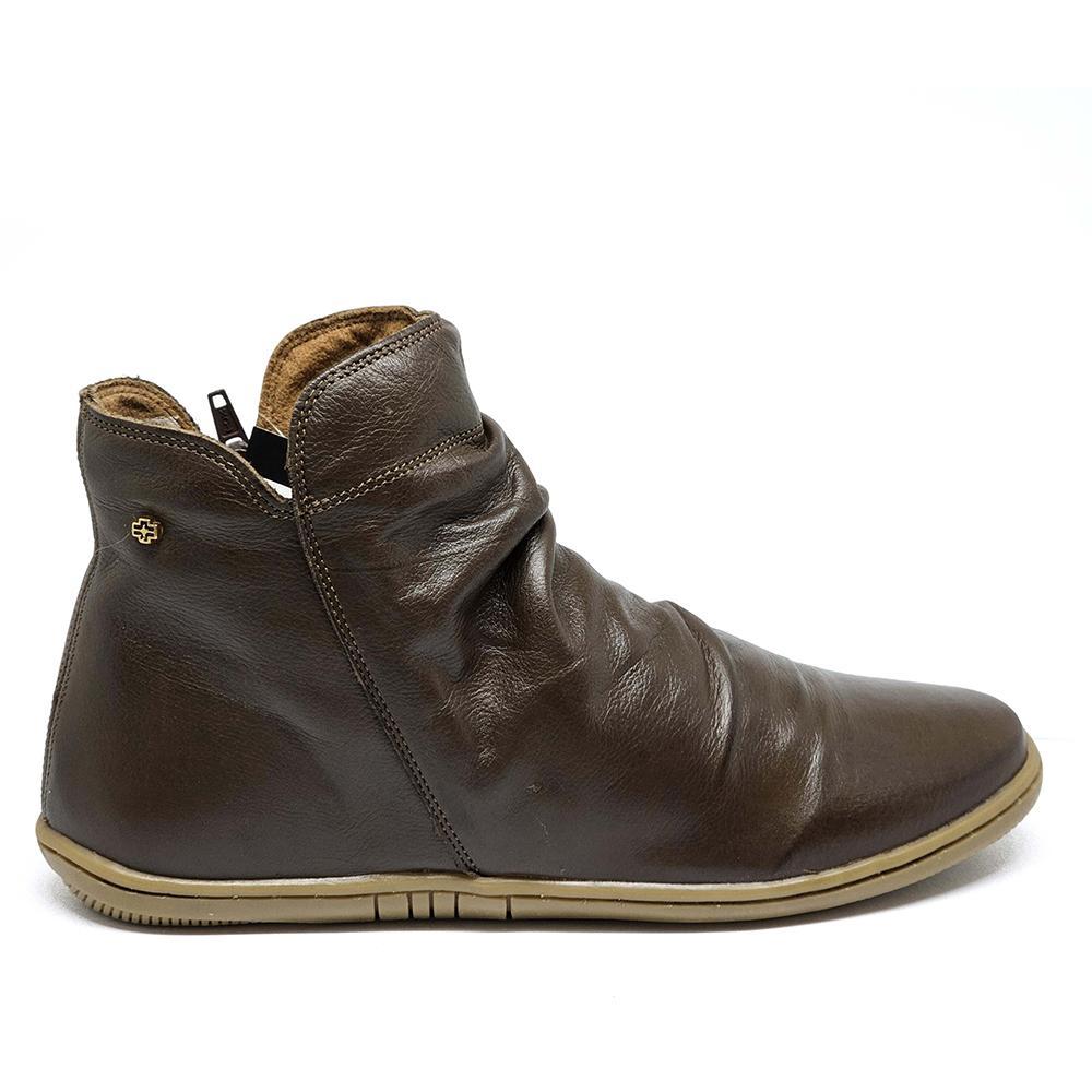 Tênis Feminino Perlatto Fizzy Couro Terracota Lustro