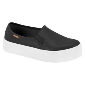 Tênis Feminino Sapato Slip On Básico Casual Versátil Calce Fácil