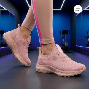 Tênis Feminino Vili Neon Esportivo Academia Caminhada Nude
