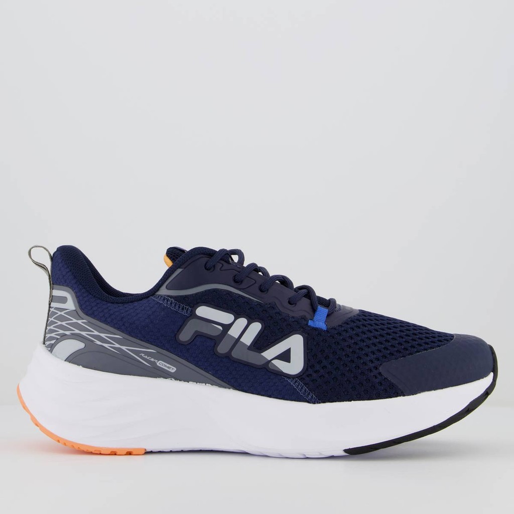 Tênis Fila Racer Comet Marinho e Laranja