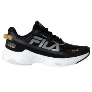 Tênis Fila Recovery Feminino Preto Cinza Dourado 7763