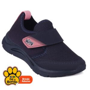 Tênis Infantil Feminino Klin Slip-On Calce Fácil Leve e Respirável