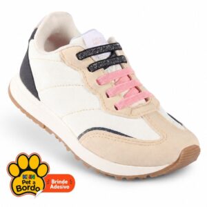 Tênis Infantil Feminino Klin Walk Esportivo Retro Calce Fácil em