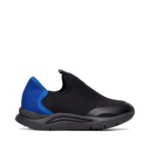 Tênis Infantil Klin Slip On Calce Fácil Têxtil Preto Azul