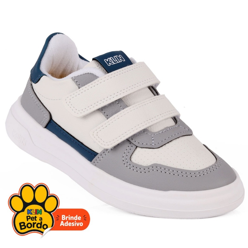 Tênis Infantil Masculino Klin Original Capri Mini Calce Fácil com — Calçados