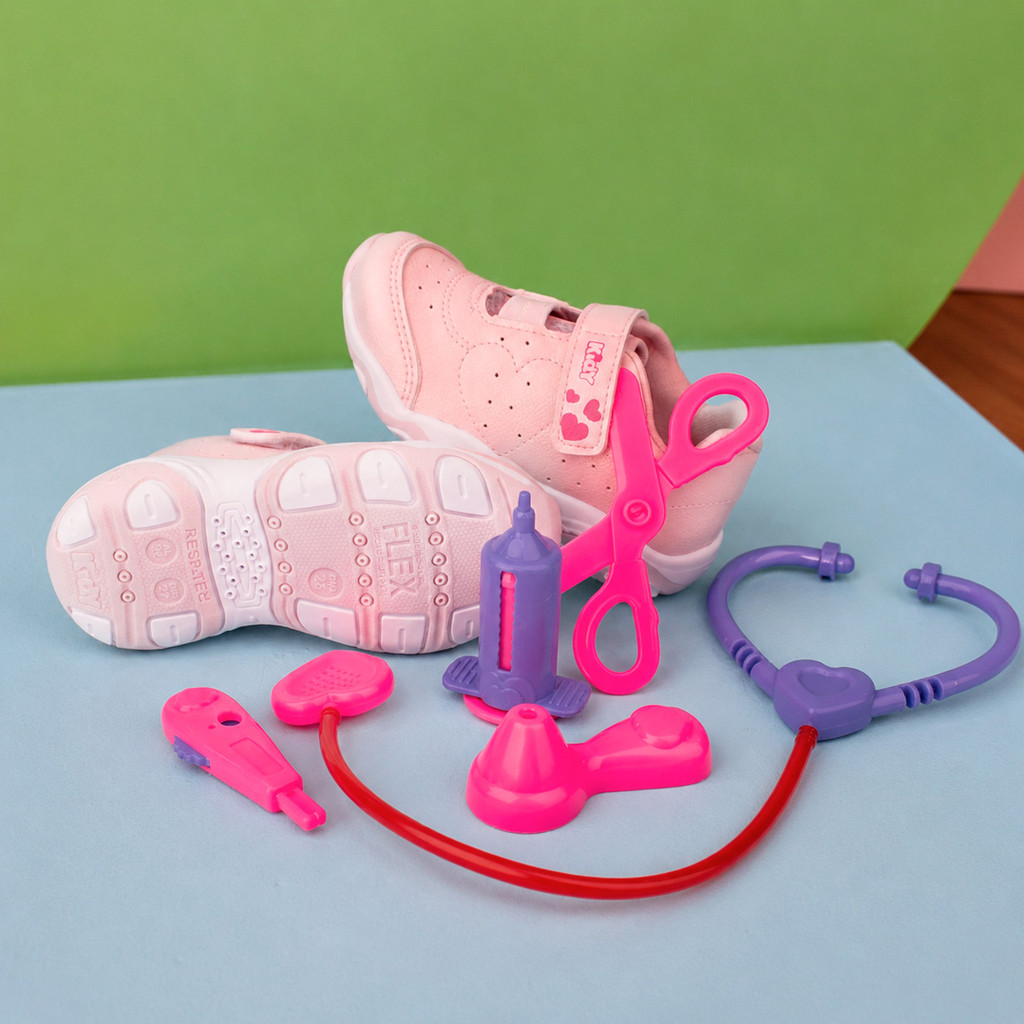 Tênis Infantil Menina Kidy Play Respitec Nude Confortável Calce Fácil — Games e Brinquedos