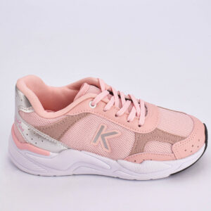 Tênis Infantil Menina Retrô Nude Cinza Esportivo Moderno Tec Gel