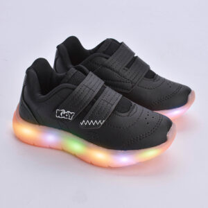 Tênis infantil Menino Kidy Flex Light Luz Led Colorida Fita Adesiva