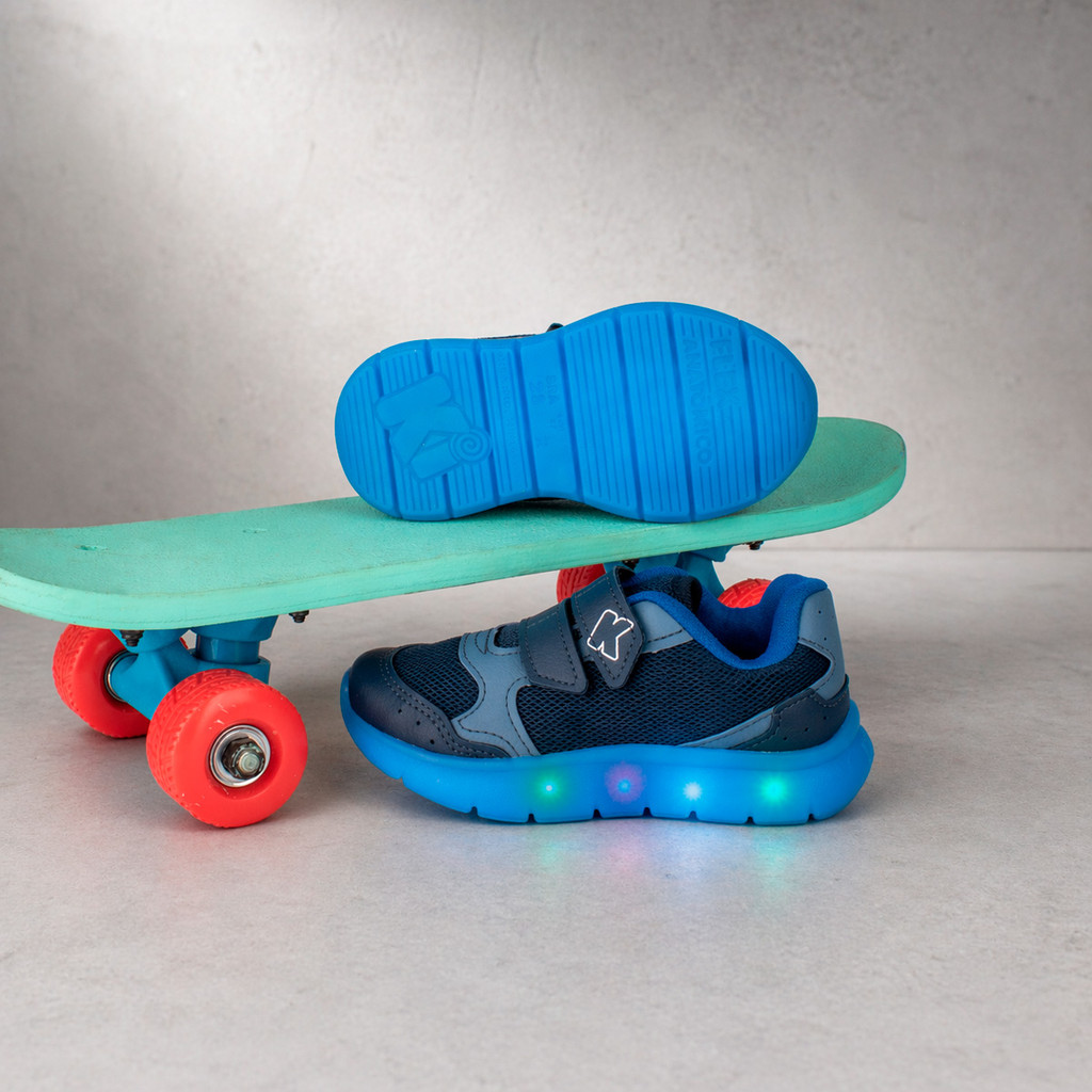 Tênis Infantil Menino Kidy Flex Light Luz Led Escolar Conforto Leve