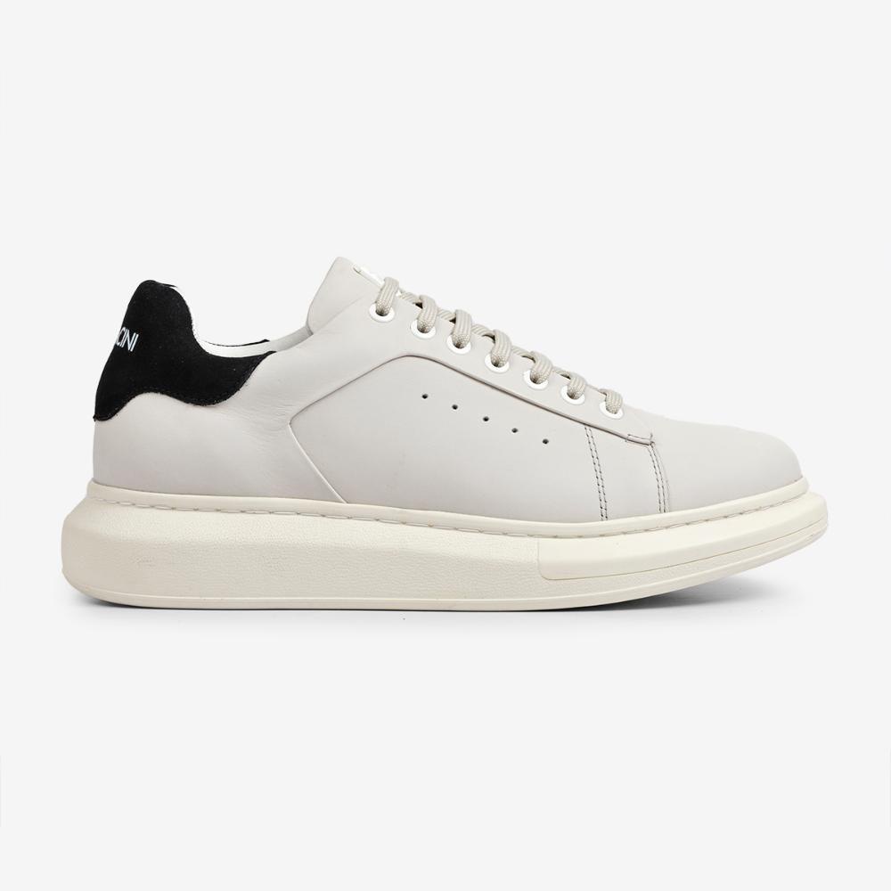 Tênis Masculino Couro Casual Ferracini Sola Flat Impulse Cadarço