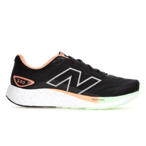 Tênis New Balance Fresh Foam 680v8 Preto Coral e Verde Feminino