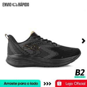 Tênis Olympikus Marte Masculino Preto Original Com Nota Fiscal e