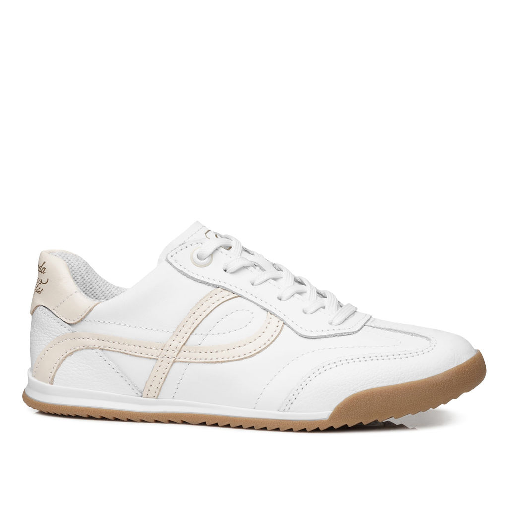 Tênis Pegada Feminino em Couro Branco — Calçados
