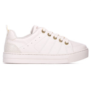 Tênis Ramarim Reptil Camurça Off White Feminino