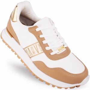 Tênis Vizzano Feminino Faixa V Confortável Original Dourado