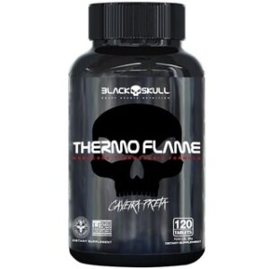 Termogênico Thermo Flame 120 Tabletes Black Skull com Cafeína