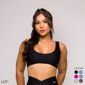 Top Academia Fitness Feminino Esportivo Poliamida Crossfit Musculação