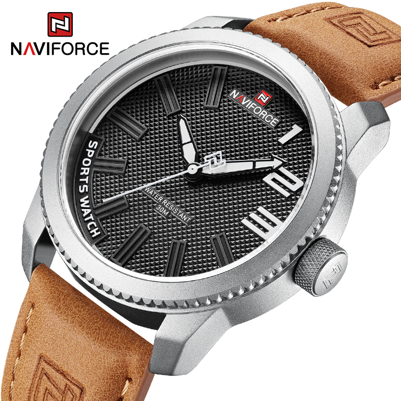 Top Brand Naviforce 9202 Novo Relógio Original Para Homens De Quartzo