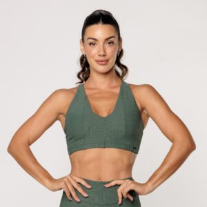 Top Fitness Academia Feminino Decote V Texturizado Top para Academia